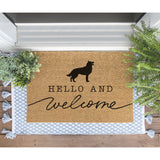 German Shepherd Doormat, Alsatian Welcome Mat, Cute Dog Door Mat, Animal Front Doormat, Dog Breed Outdoor Rug, Dog Lover Gift, Custom Mat