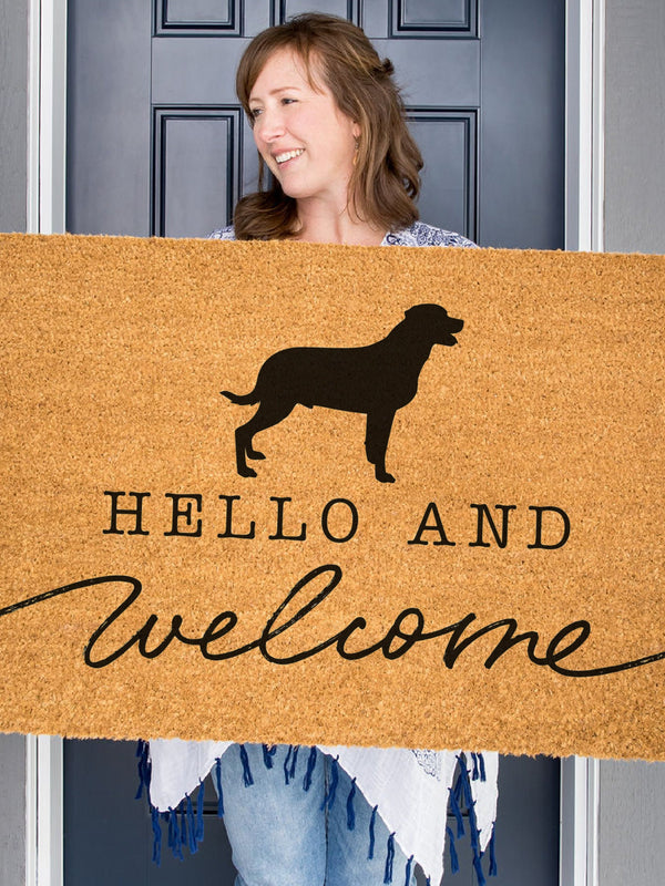 Labrador Retriever Doormat, Lab Welcome Mat, Cute Dog Door Mat, Animal Front Doormat, Dog Breed Outdoor Rug, Dog Lover Gift, Lab Dog Gift