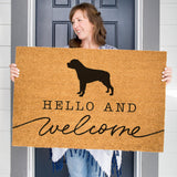 Rottweiler Welcome Mat, Rottweiler Doormat, Cute Dog Door Mat, Animal Front Doormat, Dog Breed Outdoor Rug, Dog Lover Gift, Custom Mat
